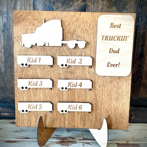 Regalo para el conductor de camión, papá (o mamá), regalo del Día del Padre, placa para camión y remolque, personalizada. También es un gran regalo de cumpleaños o Navidad.