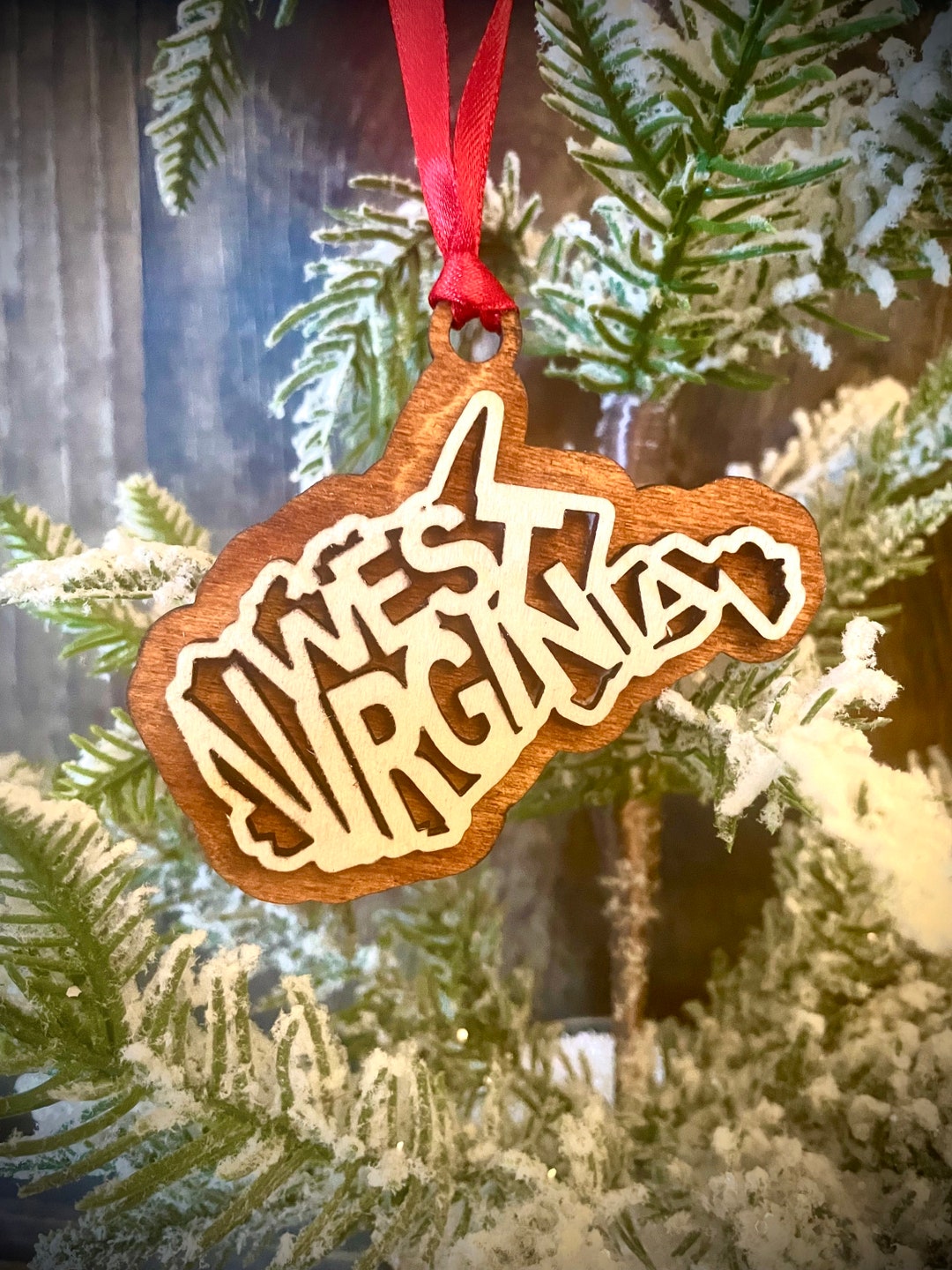 west-virginia-word-art-2-layer-ornament-laser-cut-wood-ornament-west