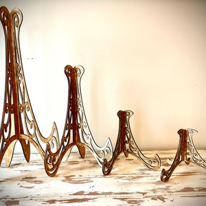Easels for Display, Art Stand, Photo Stand,  Plate Stand, available in 12 finishes.  Design Style A