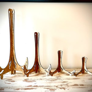 Easels for Display, Art Stand, Photo Stand,  Plate Stand, available in 12 finishes.  Design Style B