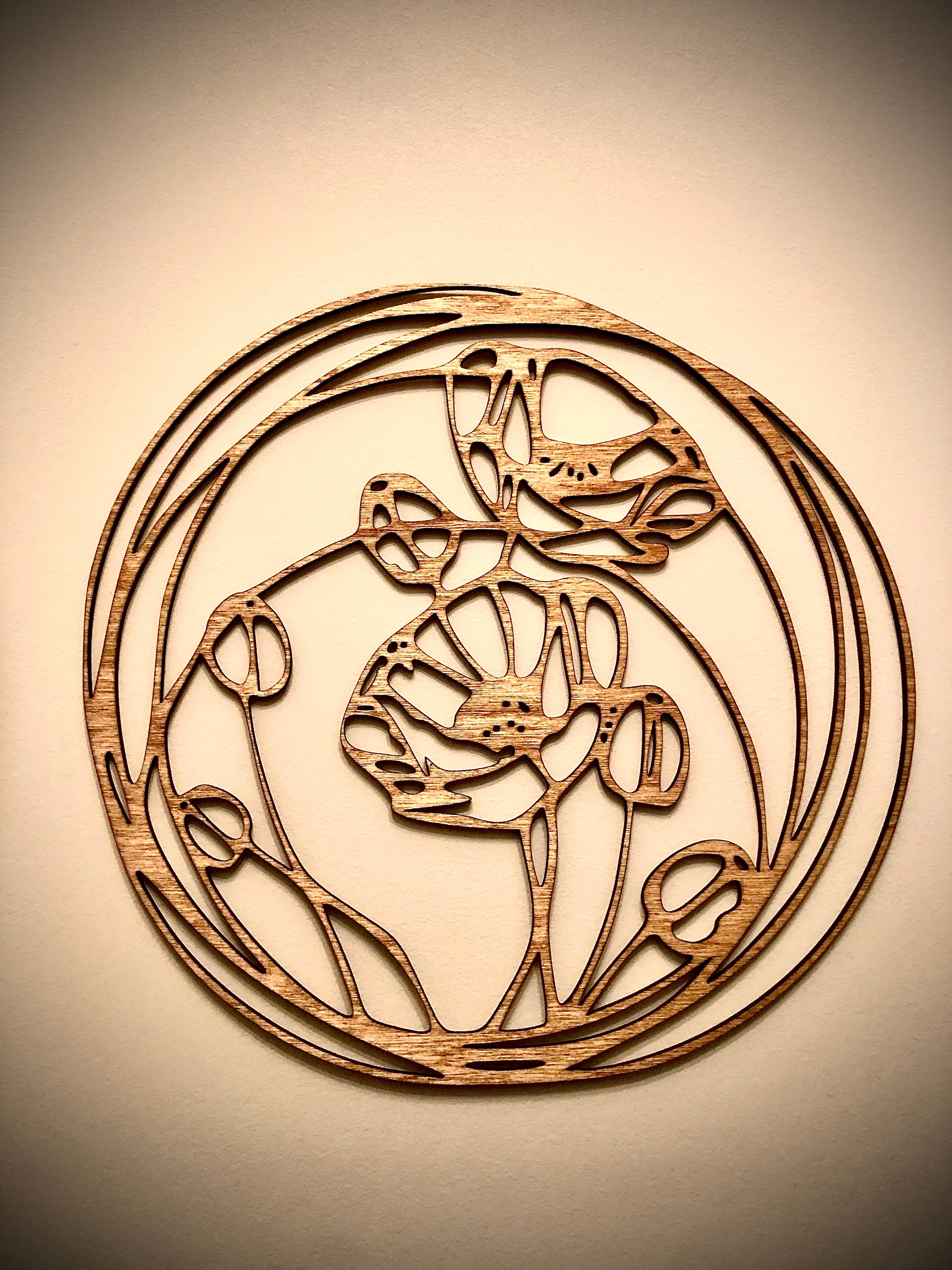 Boho Round Flower Wall Art 3 Panel Flowers in Choice of 12 Etsy