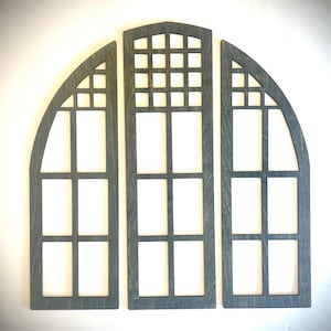 Cathedral windows mandala wall art, 3 panel available in 12 finishes, decor wall art original