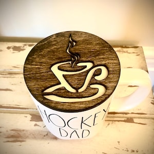Latte art inspired Rae Dunn or other mug / candle coffee mug topper