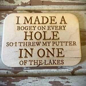 Funny Kitchen Magnet - Hole in One golf humor