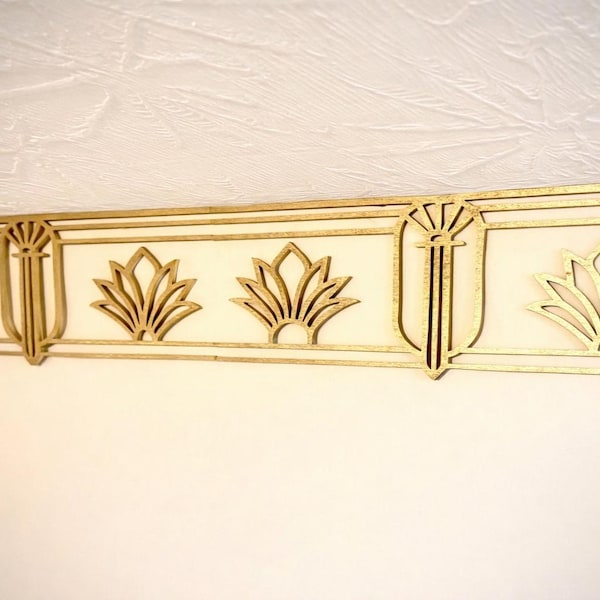 Boho Modern Art Deco Infini-Trim ausziehbare Kronen-, Geländer- oder Eckleisten (2er-Set) in verschiedenen Ausführungen – Set E