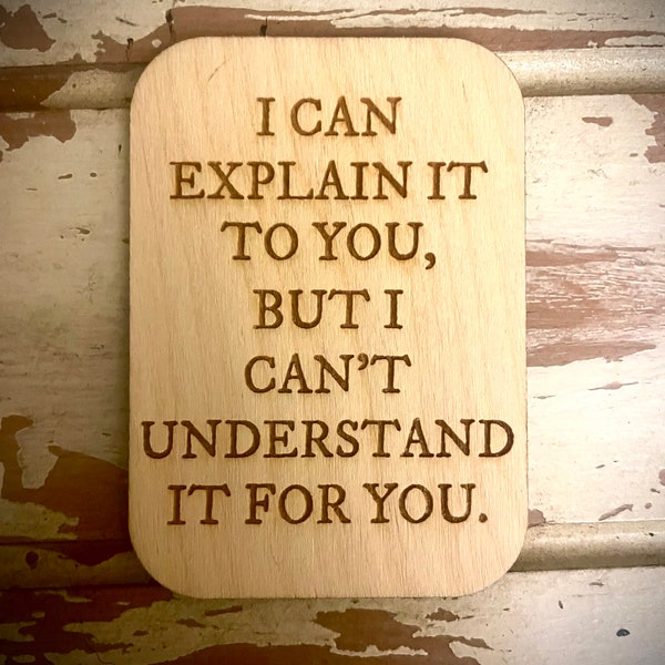 Funny kitchen / fridge Magnet - I can explain it to you, but I can't understand it for you.