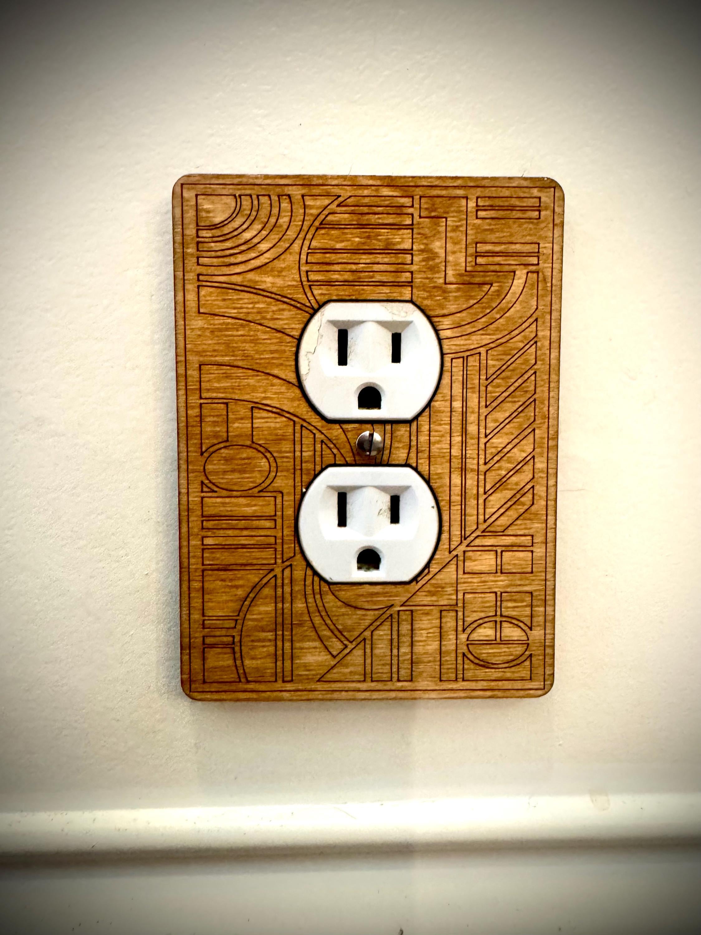 Frank Lloyd Wright-inspired Light Switch, Outlet, and Decora