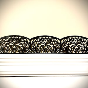 Floral window and door trim / molding accent / border decoration / header available in multiple sizes and finishes-Floral Style B