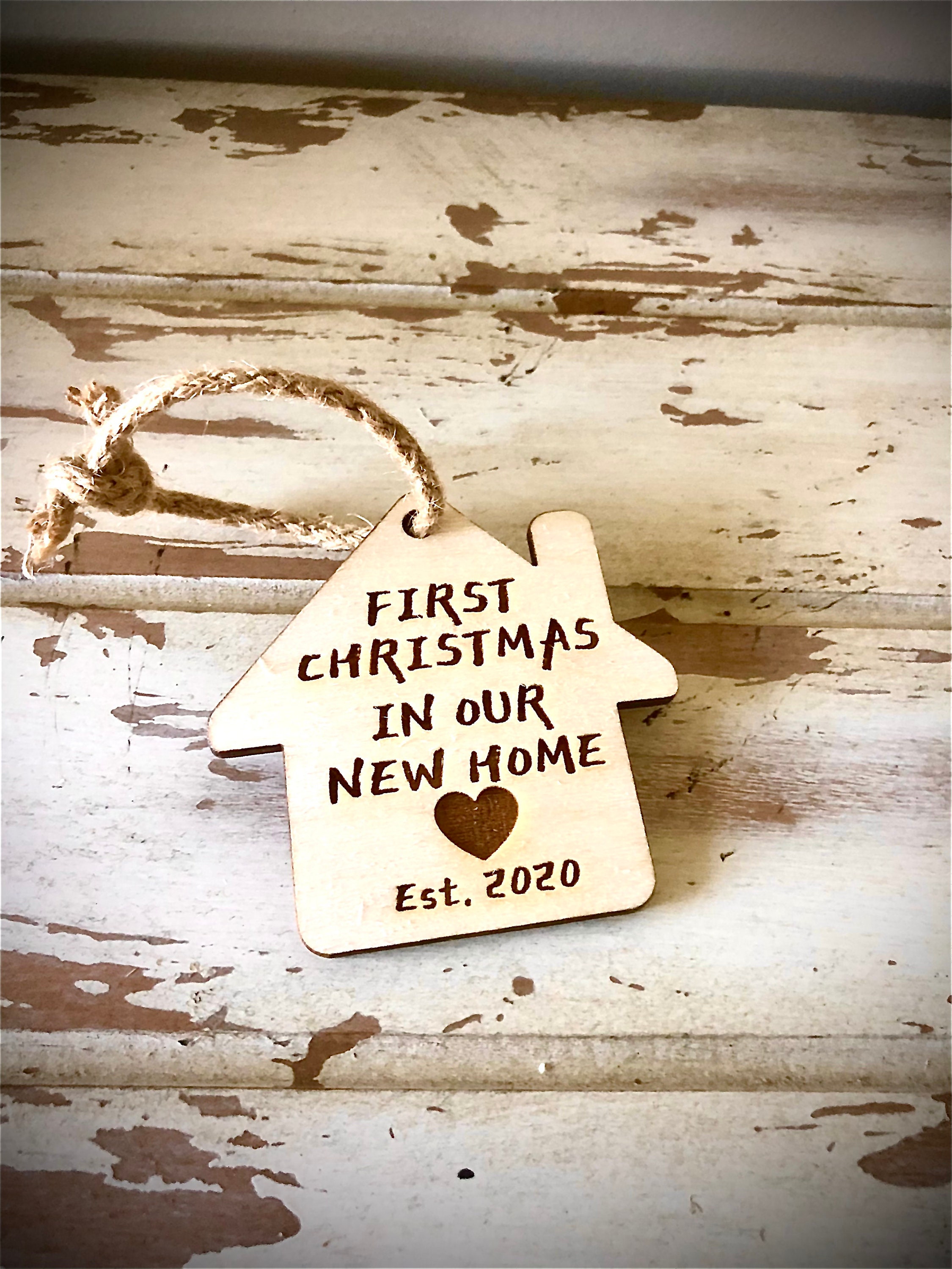 First Christmas in our new home ornament / gift tag can be Etsy