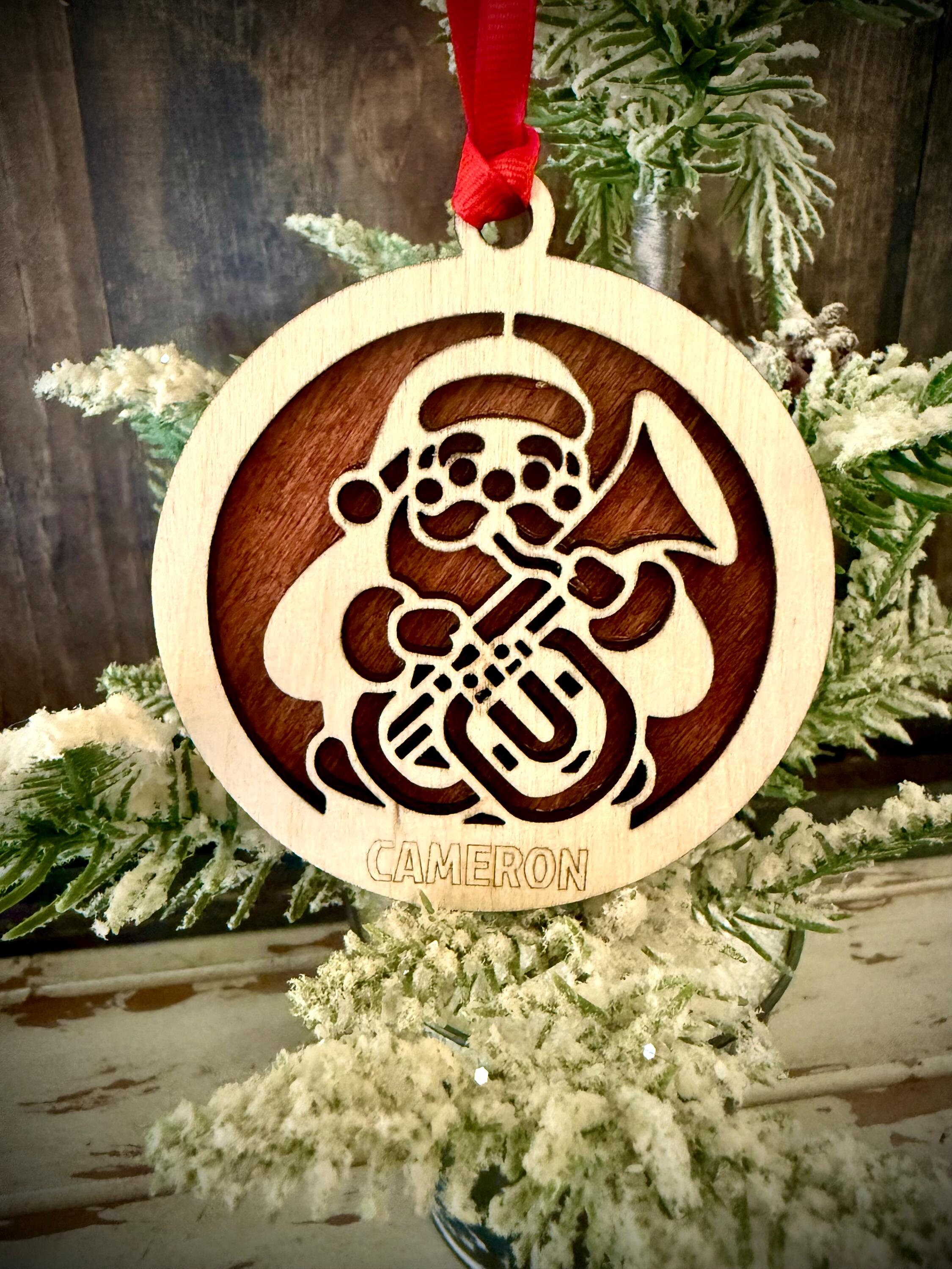 Cut Brass Christmas Ornaments