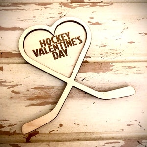 Personalized Valentine Hockey Stick - Heart Magnet