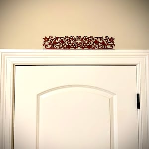 Floral window and door trim / molding accent / border decoration / header available in natural or 11 other finishes-Floral Style A image 4