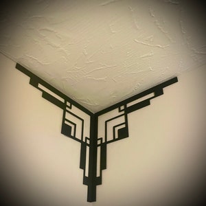Art Deco-hörndekoration / listdekoration (set om 2) finns i flera storlekar och utföranden - Stil G