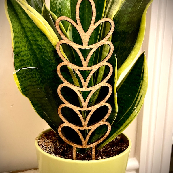 Indoor boho plant trellis-Leaves-Style B available in 12 finishes and 3 sizes