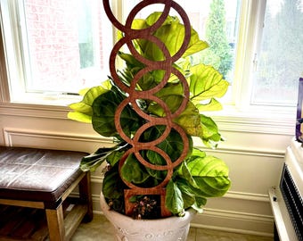 COLOSSAL 47" OR 29" Indoor boho plant trellis-small circle pattern available in 12 finishes