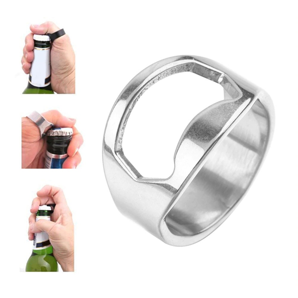 Stainless Steel Novelty Bottle Opener Ring Universal Size Etsy UK