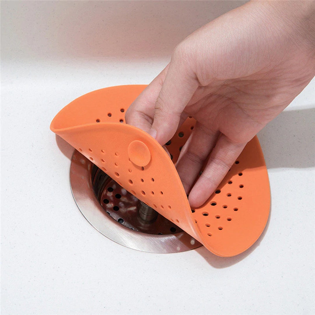 Sink Mat Hair Catcher & Drain Cover Shower Bathroom Kitchen Strainer Etsy