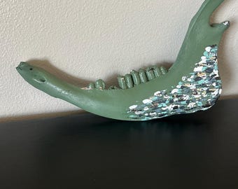 Hand painted western jawbone
