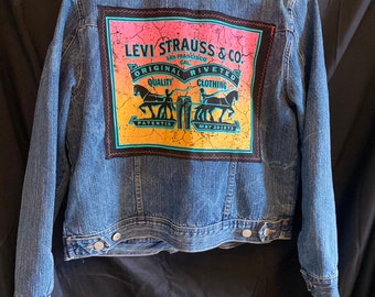 Graphic Denim Jacket | Etsy Hong Kong