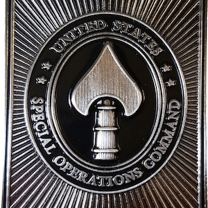 US Special Operations Command &quot;Ace of Spades&quot; Commemorative Challenge Coin 2&quot; (49)