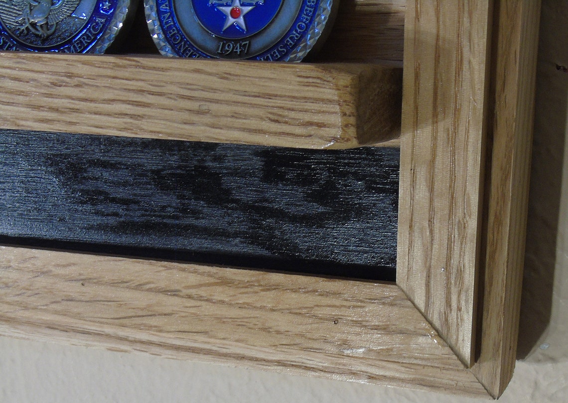 160th SOAR Challenge Coin Display: Hardwood Military Flag (36