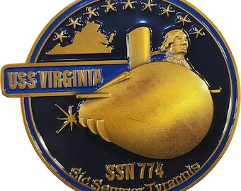 US Navy SSN-774 USS Virginia Submarine Commemorative Challenge coin 123