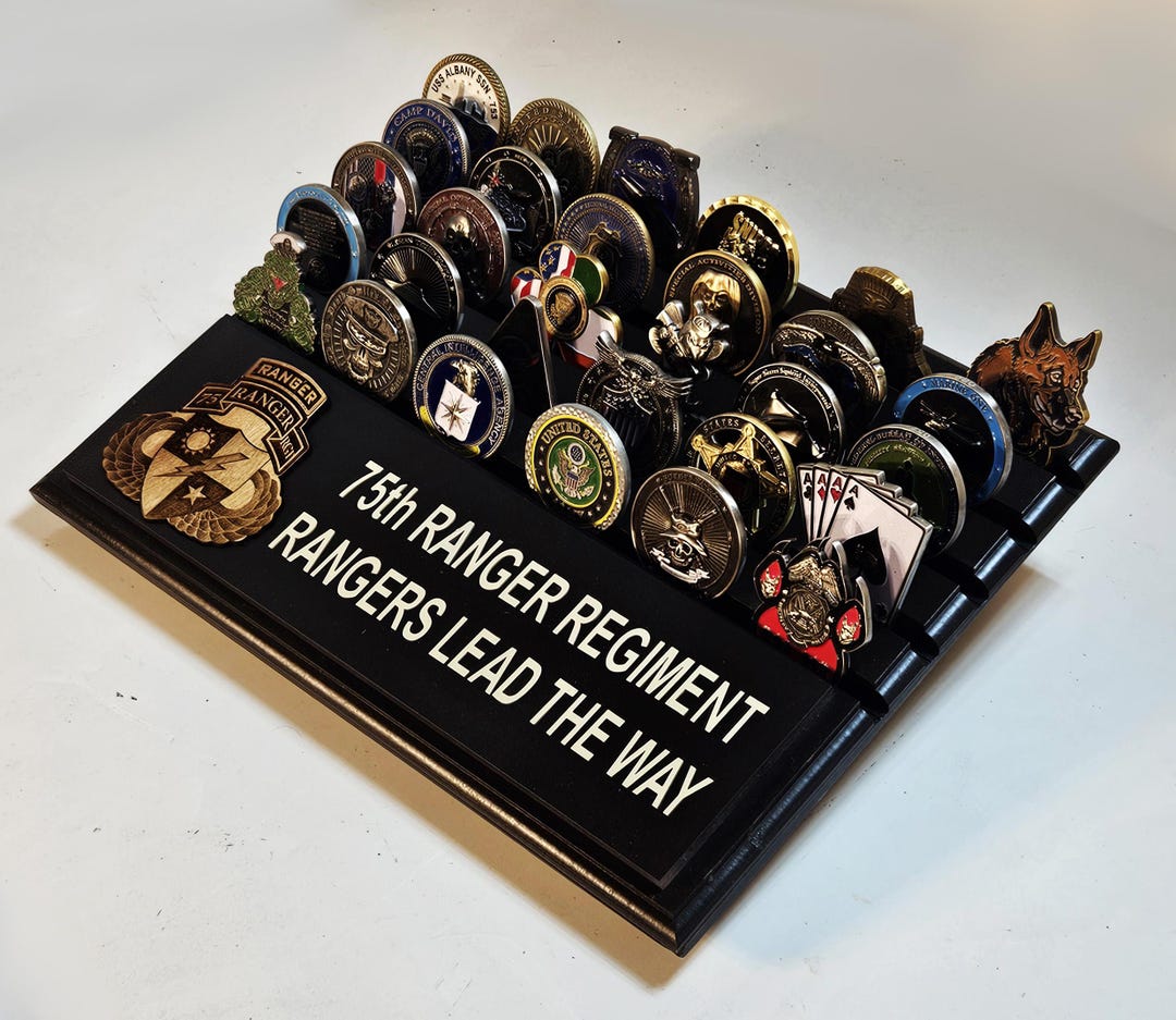 Ranger Coin Box 75th Ranger Regiment Desktop/shelf Top Challenge Coin Display US Army ...