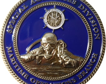 CIA Special Activities Division Maritime Operations Branch Challenge Coin. 2" 66