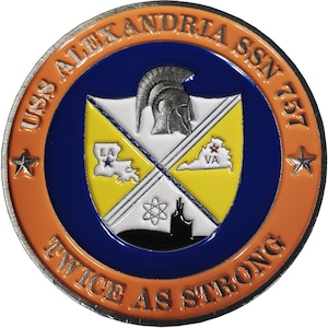US Navy USS Alexandria SSN 757 Submarine Commemorative Challenge Coin 188
