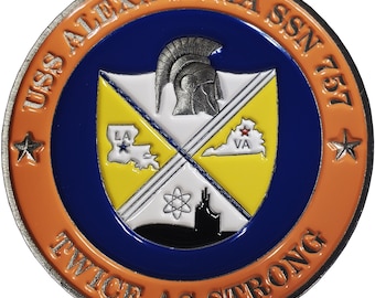 US Navy USS Alexandria SSN 757 Submarine Commemorative Challenge Coin 188