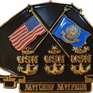 US Navy USS Constitution Old Ironsides Chief Petty Officer CPO Commemorative Challenge Coin 117 image 2