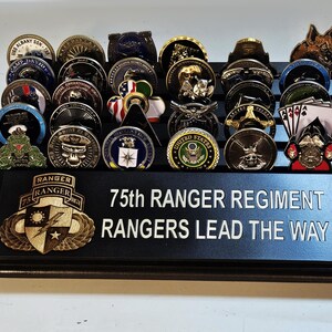 Ranger Coin Box 75th Ranger Regiment Desktop/shelf Top Challenge Coin Display US Army ...