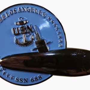 US Navy USS Los Angeles Submarine Challenge Coin SSN-688 (130)
