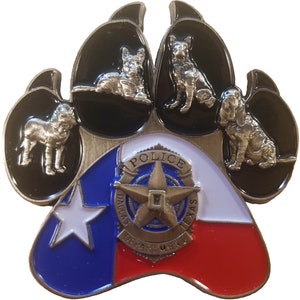 Dallas Texas Police Department K-9 Challenge Coin 2&quot; 71