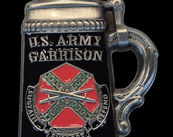 US Army Garrison Ansbach Germany stein shaped Challenge coin 2.6" 206