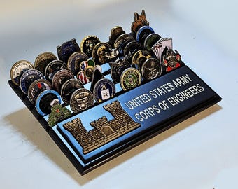 US Army Corps of Engineers Challenge Coin Display - Veteran Made