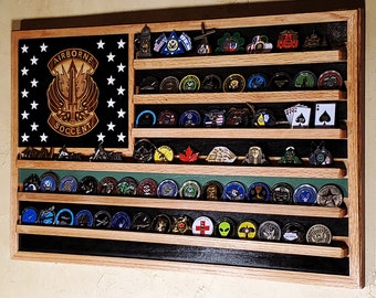 US Special Operations Command-Central SOCCENT Challenge Coins Display Flag