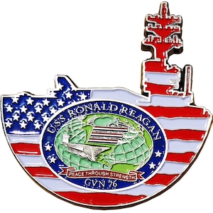 US Navy USS Ronald Reagan CVN-75 Aircraft Carrier Commemorative Challenge Coin 96
