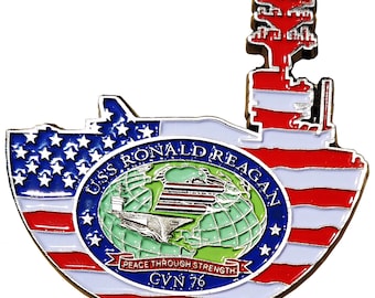 US Navy USS Ronald Reagan CVN-75 Aircraft Carrier Commemorative Challenge Coin 96