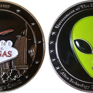 Nellis Air Force Base Nevada Area 51 US Air Force Alien Challenge Coin 2&quot; (20)