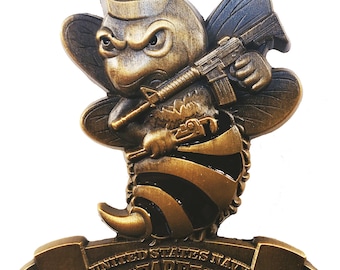 United States Navy Seabees "Angry Bee" We Build We Fight 2" Challenge Coin 156