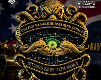 United States Submarine Force Snipes Challenge Coin Machinist Mate 228