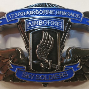 US Army 173rd Airborne Brigade "Sky Soldiers" Vicenza Italy Challenge Coin 159