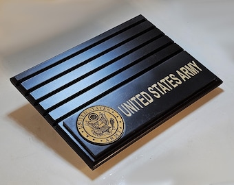 US Army Challenge Coin Display: Desktop Shelf, Veteran Made