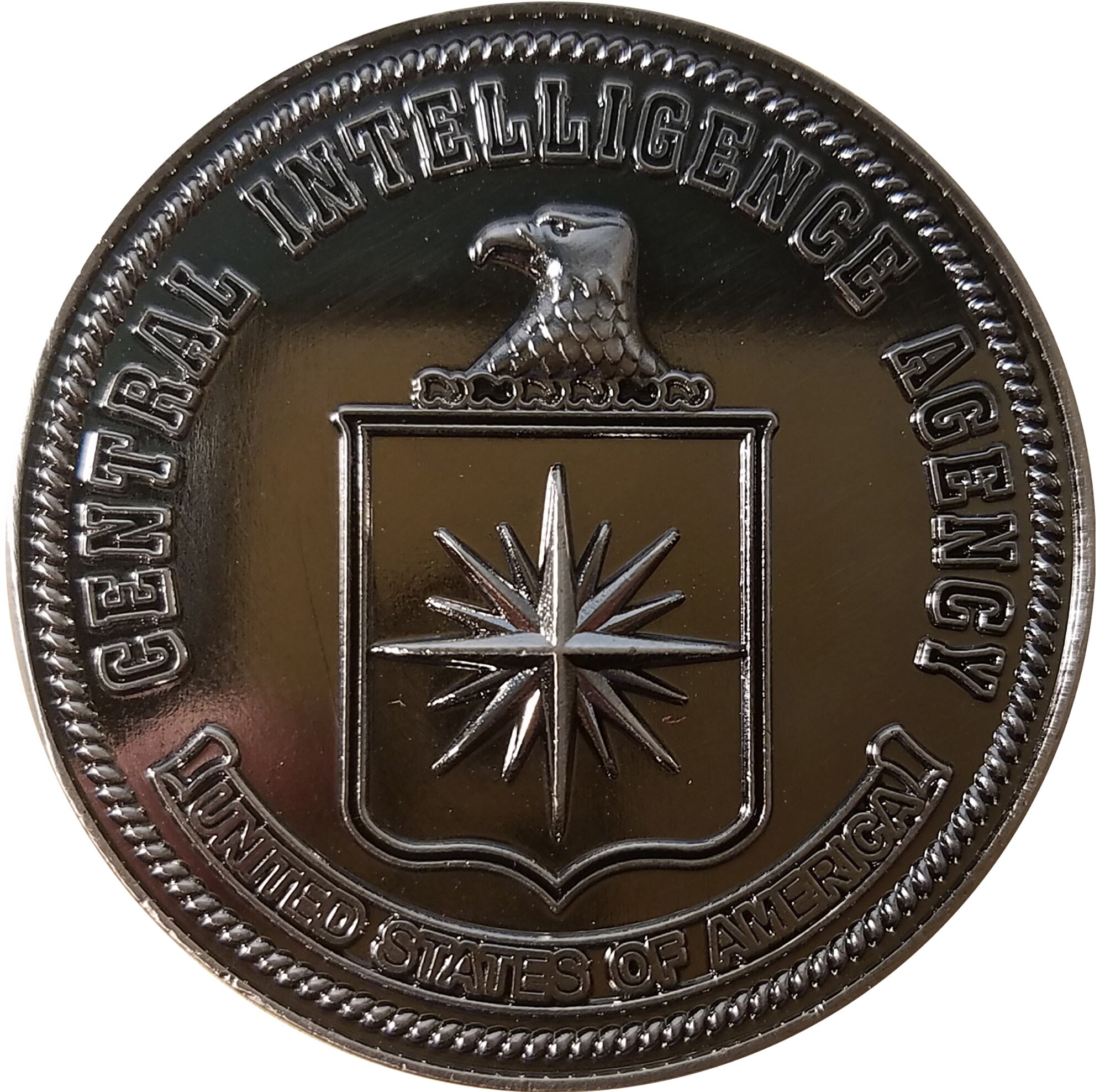 YIKEI 2 pièces USA CIA Central Intelligence Agency Grand Sceau des états-Unis défi pièce de Monnaie en métal Valeur pièce plaquée Argent