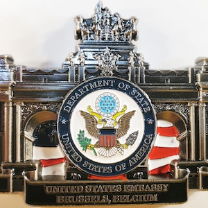 US State Department US Embassy Brussels Belgium Challenge Coin 2" 153