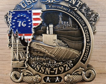 USS Vermont SSN-792 US Navy Submarine Challenge Coin 2.2 Inches 148