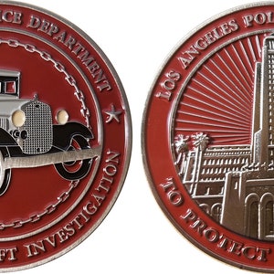 Los Angeles California Police Department Auto Crimes Division Challenge Coin 54 image 2
