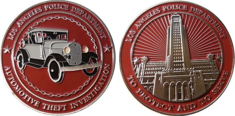 Los Angeles California Police Department Auto Crimes Division Challenge Coin 54 image 2