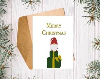 Gnome Merry Christmas Greeting Card, Gnome Christmas Card, Gnomes Winter